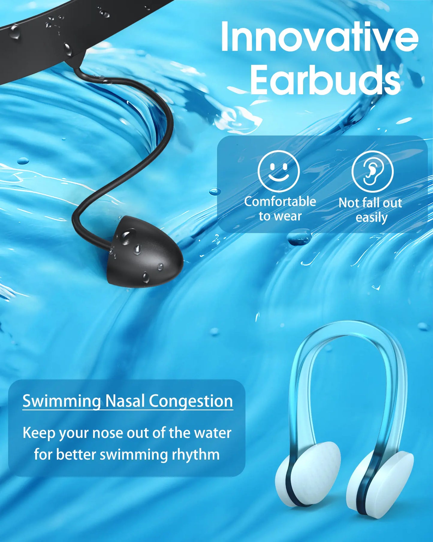 Swim Goggles for Adults & Kids - Anti-Fog Full-Coverage, 3-Color UV Lens, Waterproof Earplugs & Nose Clip, Fit Outdoorfun