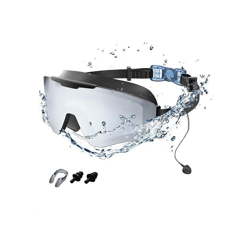 Swim Goggles for Adults & Kids - Anti-Fog Full-Coverage, 3-Color UV Lens, Waterproof Earplugs & Nose Clip, Fit Outdoorfun
